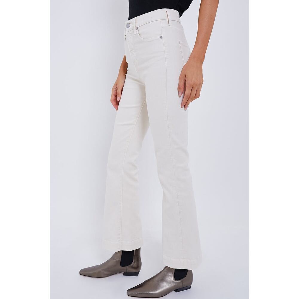 VERONICA BEARD Carson High Rise Ankle Flare - Ecru Size 28 NWT D0074 - Picture 4 of 7